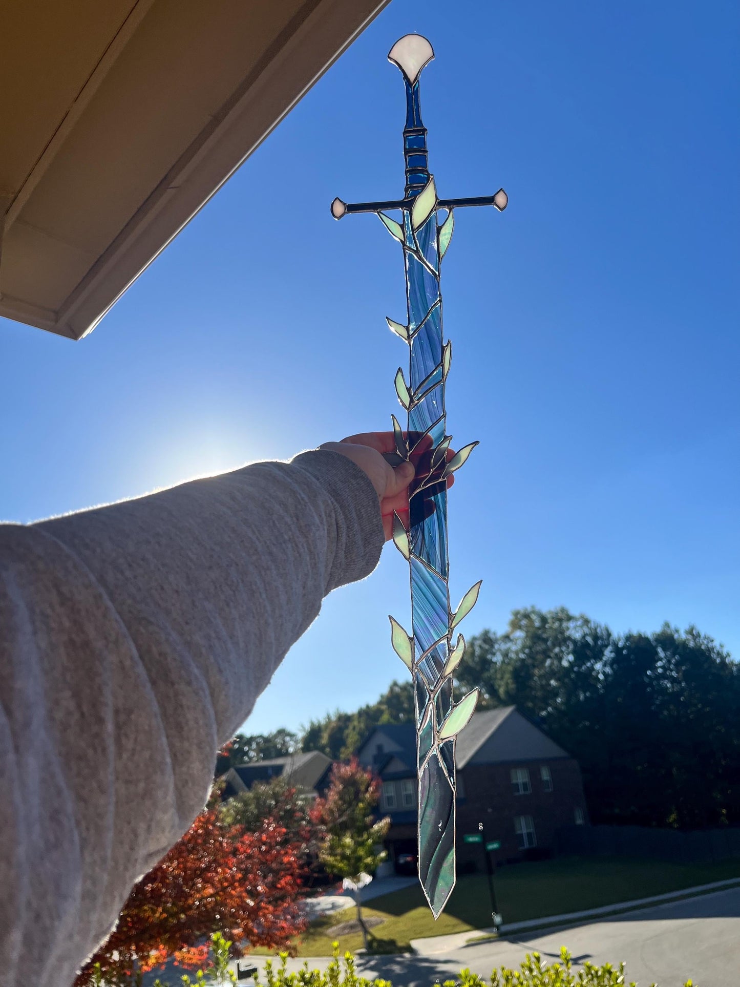 Elven Sword Stained Glass Digital Pattern