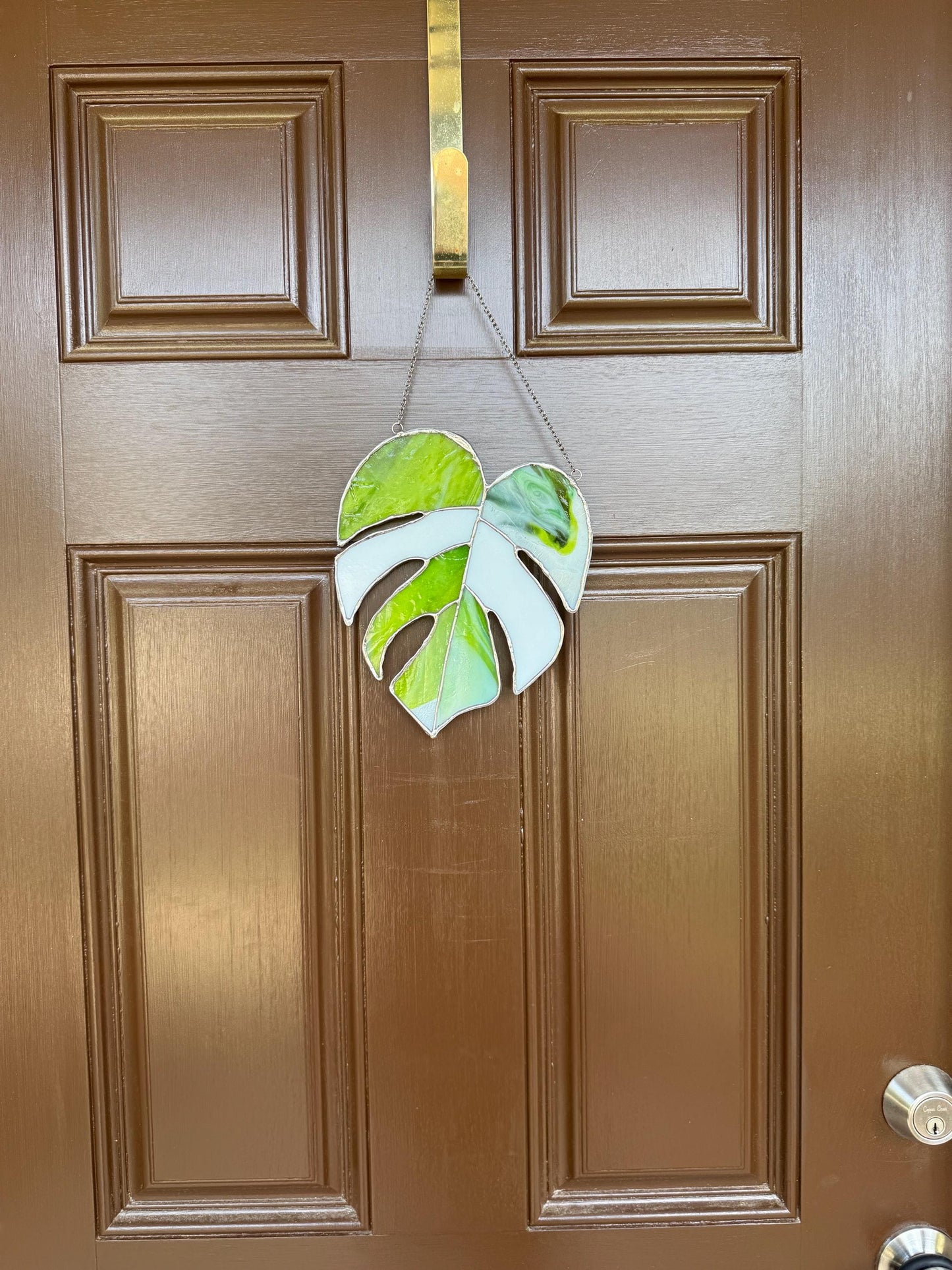 Stained Glass Monstera Leaf