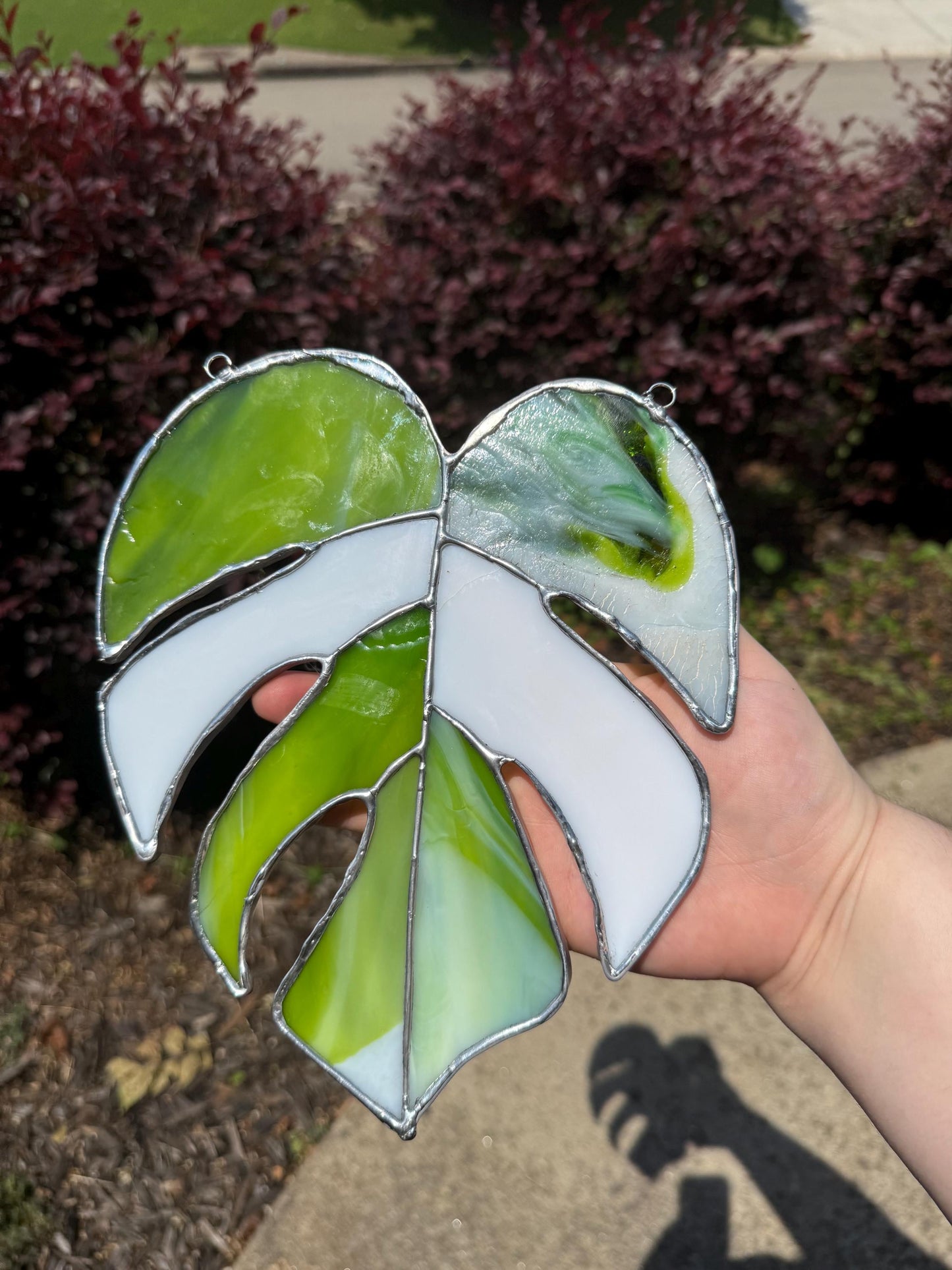 Stained Glass Monstera Leaf