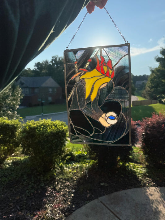 Throne of Glass Stained Glass Panel