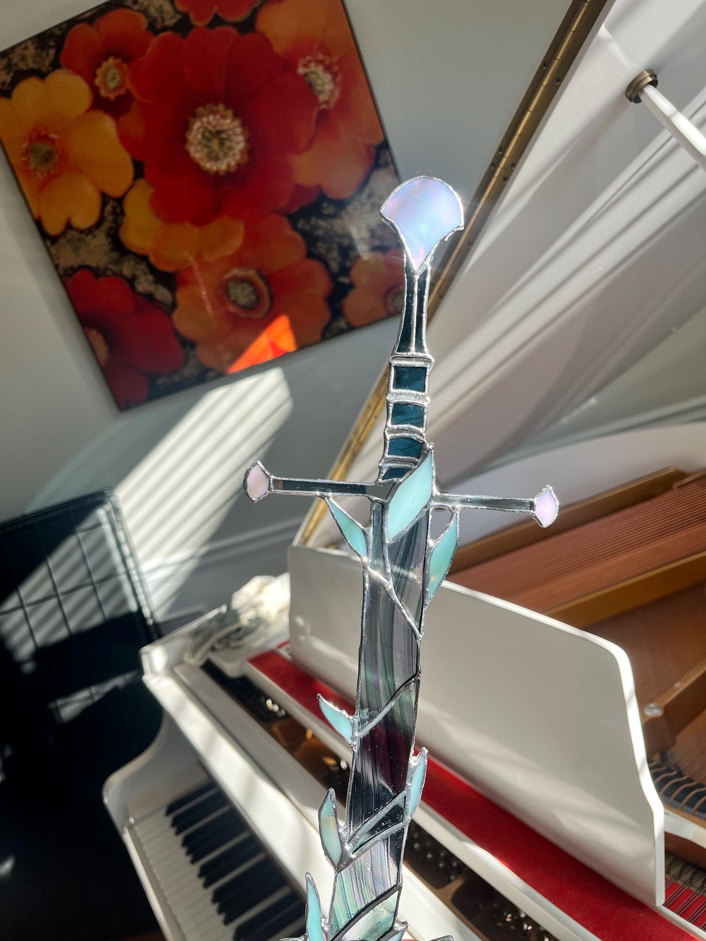 Elven Sword Stained Glass Digital Pattern