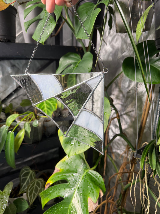 Spider Web Stained Glass Panel