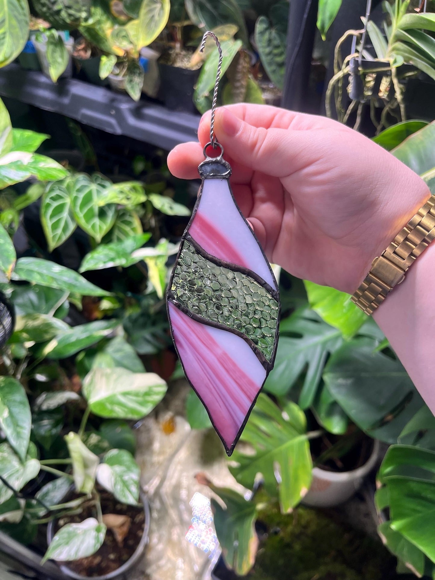 Stained Glass Icicle Ornament